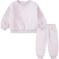 Nike Infant Unisex Essential Crew And Jogger Set - Pink