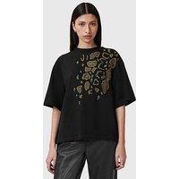 Allsaints Amelie Flow Embellished T-Shirt - Black