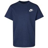 Nike Kids Unisex Embroidered Futura S/S T-Shirt - Navy Blue
