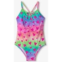 Hatley Girls Kaleidoscope Hearts Ruched Front Swimsuit - Multi