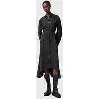 Allsaints Lexi Satin Midi Dress - Black