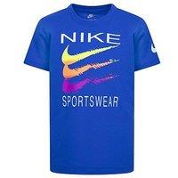 Nike Kids Boys Sportwear Swoosh S/S T-Shirt - Blue