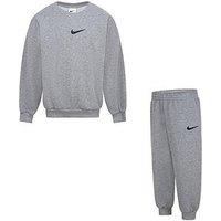 Nike Kids Unisex Essential Crew And Jogger Set - Grey