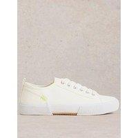 White Stuff Pippa Canvas Lace Up Trainer - White