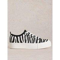 White Stuff Pippa Canvas Flatform Trainer - Black