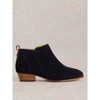White Stuff Wide Fit Suede Ankle Boot - Navy