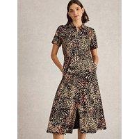 White Stuff Rua Jersey Shirt Dress - Black
