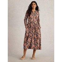 White Stuff Lottie Jersey Shirt Dress - Pink