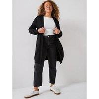 V By Very Curve Edge To Edge Longline Cardigan - Black