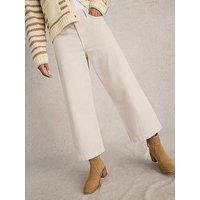 White Stuff Tia Wide Leg Crop Jean - White
