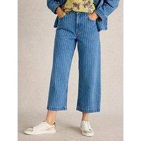 White Stuff Tia Wide Leg Crop Jean - Blue