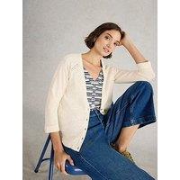 White Stuff Naria Linen Blend Cardi - White