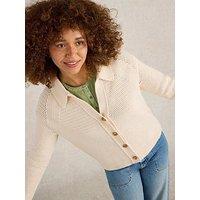 White Stuff Chaterly Collar Cardi - White
