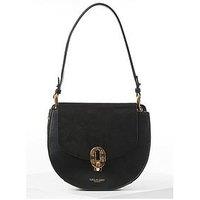 Luella Grey Mildred Black Saddle Crossbody - Black