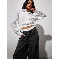 Pixiegirl Petite Elastic Waist Shirt - White