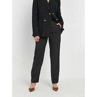 Long Tall Sally Pleat Barrel Trouser 34" - Black