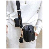 Luella Grey Elise Black Portrait Camera Crossbody - Black
