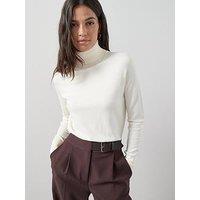 The Very Collection Classic Comfort Roll Neck Jumper - White