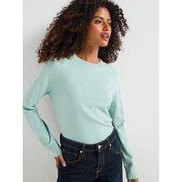 V By Very Classic Comfort Relaxed Crew Neck Jumper - Blue