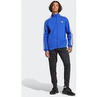 Adidas Sportswear Men'S Basic 3-Stripes Fleece Track Suit - Blue