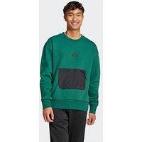 Adidas Sportswear Men'S City Escape Fleece Sweatshirt - Green