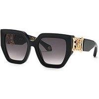 Roberto Cavalli Mirror Snake Collection Sunglasses - Black