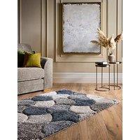 Very Home Premium 3D Scallop Shaggy Navy Rug