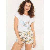 Fatface Betty Bee Graphic Pyjama T-Shirt - White
