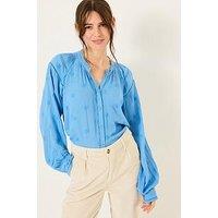 Fatface Orla Embroidered Blouse - Blue