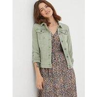 Fatface Tasha Denim Jacket - Light Green