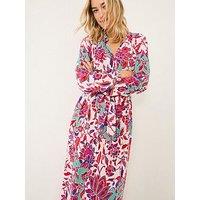 Fatface Scheana Floral Midi Dress - Pink/ White