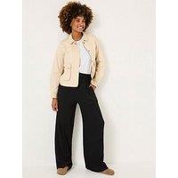 Fatface Shirred Palazzo Pant - Black