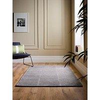 Very Home Geometric Charcoal 100% Pure Wool Rug