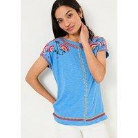 Fatface Ivy Embroidered T-Shirt - Blue