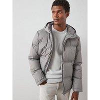The Very Collection Feather And Down Heat Sealed Midweight Padded Jacket - Graphite Grey