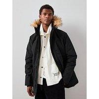 The Very Collection 4 Pocket Padded Parka Jacket - Black