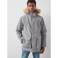 The Very Collection Padded 4 Pocket Parka - Graphite