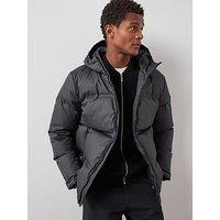 The Very Collection Feather And Down Heatsealed Midweight Padded Jacket - Black