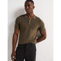 Very Man Pure Cotton Ottoman Polo Top - Khaki