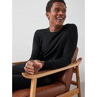 Very Man Merino Wool Long Sleeve Crew - Black