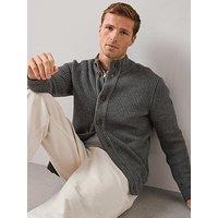 The Very Collection Funnel Neck Knitted Cardigan With Wool - Charcoal