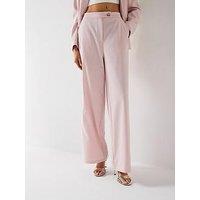 Six Stories Pleat Detail Tailored Wide Leg Trouser