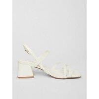 Quiz White Sling Back Heeled Sandal