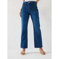 V By Very Column Straight Fit Jeans - Dark Wash
