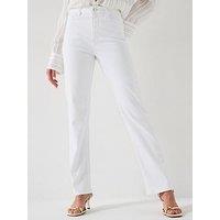 V By Very Sculpt Straight Leg Jeans - White
