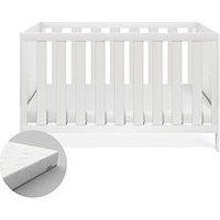Silver Cross Bromley White- Cot Bed & Truefit Mattress