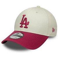 New Era La Dodgers Side Script 9 - Forty - Cream/Pink