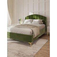 Gfw Pettine End Lift Up Ottoman Storage Bed With Sleepycastle Mattress Options (Buy & Save!) - Green - Bedframe + Standard Mattress
