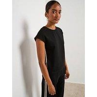 V By Very Tape Side T-Shirt - Black