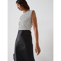 V By Very Woven Satin Hem Dress - White